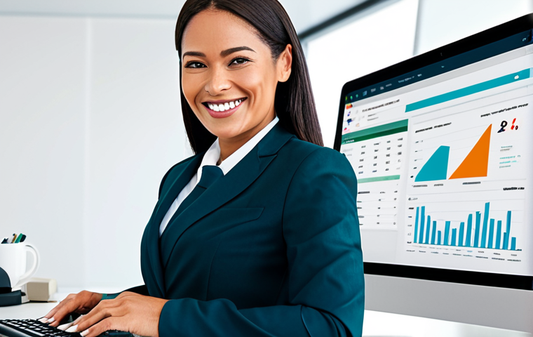 Automated Invoicing**

"A professional businesswoman in a modern office setting, smiling confidently while reviewing an automated invoice dashboard on her computer, fully clothed in a modest business suit, showing invoice templates and digital payment options, appropriate attire, safe for work, perfect anatomy, correct proportions, professional, high quality, digital illustration."

**