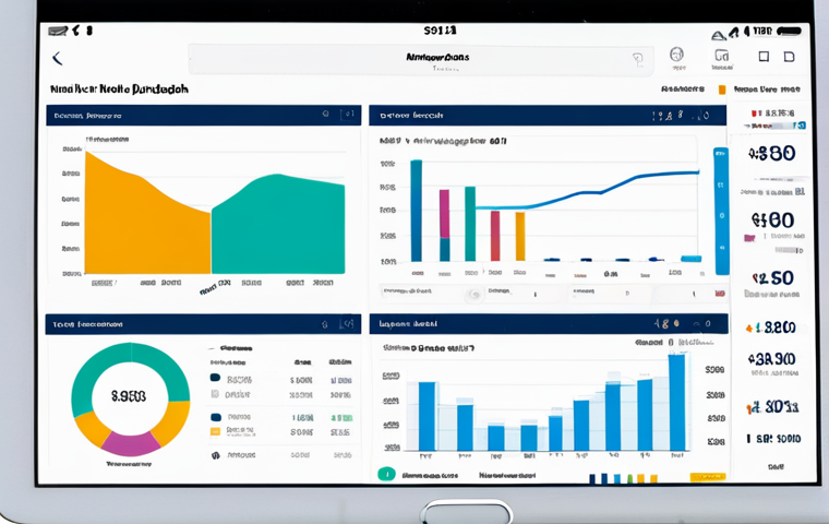 금융 자동화 시스템 구축 절차 - Budgeting App Interface**

"A clean, modern interface of a budgeting app on a tablet, displaying col...