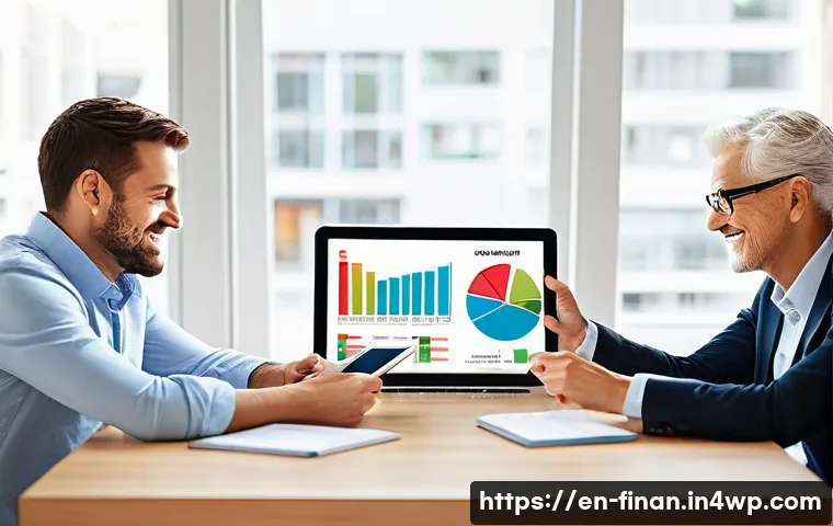 금융 자동화와 서비스 혁신 - **Prompt:** A diverse group of people (e.g., a young professional, a middle-aged parent, and a retir...