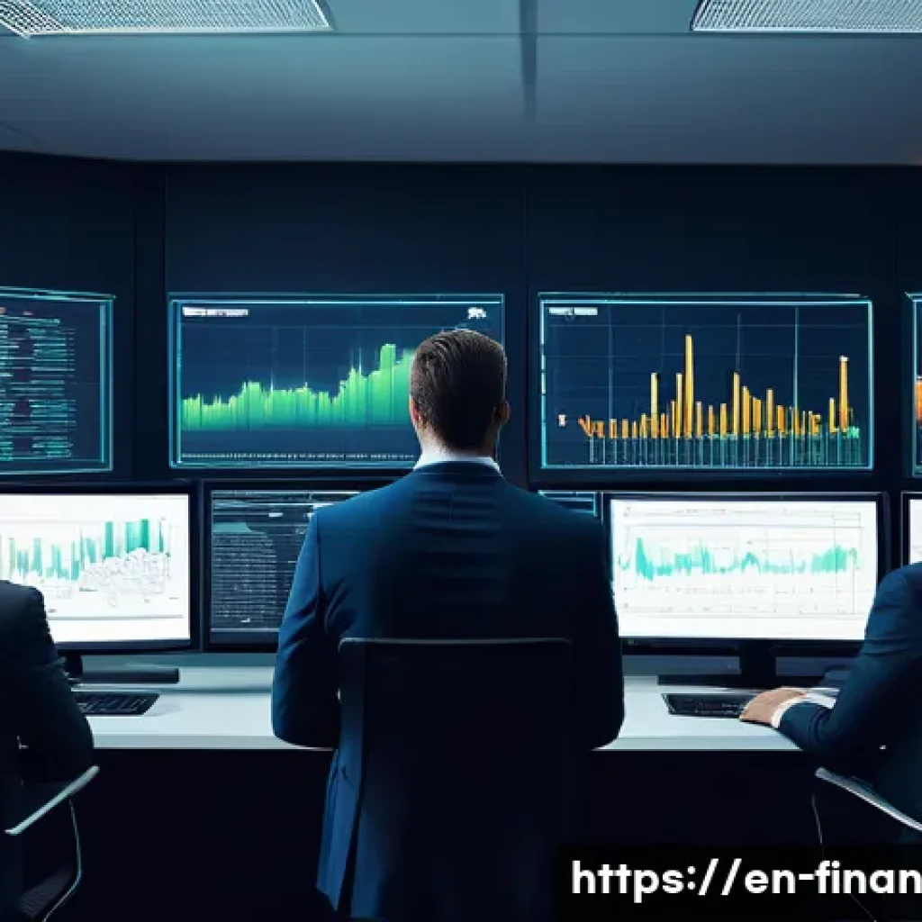 금융 자동화에서 데이터 품질 관리의 중요성 - **Prompt:** A modern financial office scene depicting the subtle yet damaging effects of compromised...