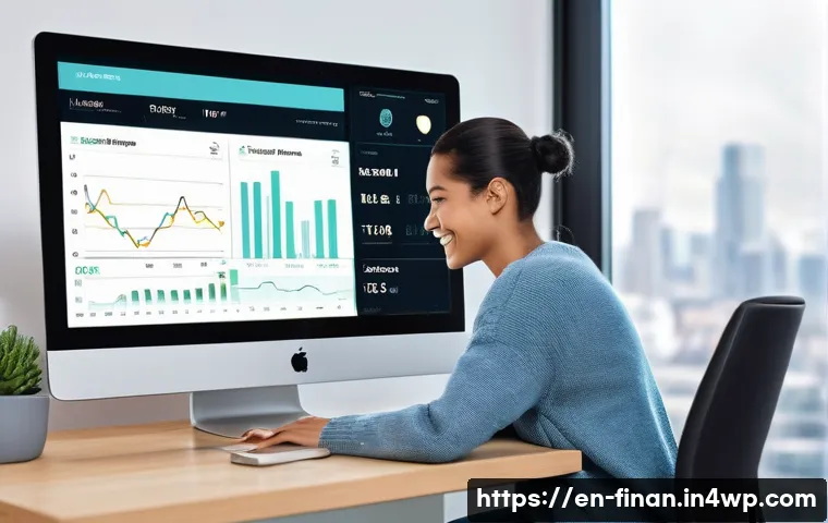 금융 자동화 도구의 장단점 비교 - **Prompt:** A diverse young adult (20s-30s, gender-neutral) sits comfortably at a modern desk, illum...