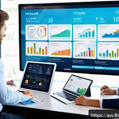 Home 30 금융 업무 자동화를 위한 플랫폼 분석 - A modern small business office scene showing a diverse team of professionals collaborating around a ...